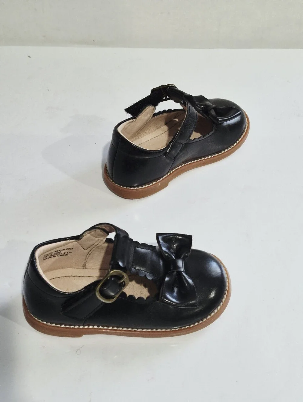 KIDERENCE Baby Girl Black Bow Mary Jane Shoes